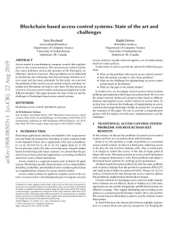 Blockchain based access control systems: State of the art and challenges