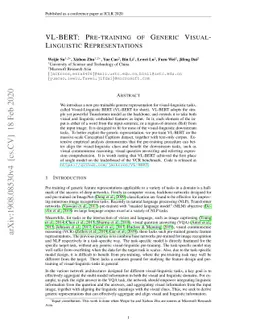 VL-BERT: Pre-training of Generic Visual-Linguistic Representations