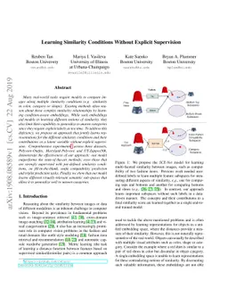 Learning Similarity Conditions Without Explicit Supervision