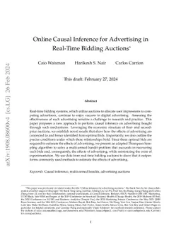 Online Causal Inference for Advertising in Real-Time Bidding Auctions