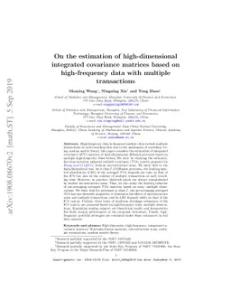 On the estimation of high-dimensional integrated covariance matrix based
  on high-frequency data with multiple transactions