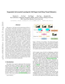 Sequential Adversarial Learning for Self-Supervised Deep Visual Odometry