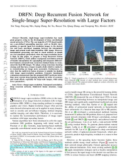 DRFN: Deep Recurrent Fusion Network for Single-Image Super-Resolution
  with Large Factors