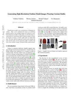 Generating High-Resolution Fashion Model Images Wearing Custom Outfits