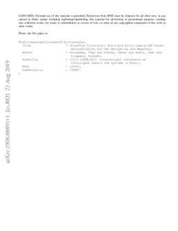 Flexible Trinocular: Non-rigid Multi-Camera-IMU Dense Reconstruction for
  UAV Navigation and Mapping