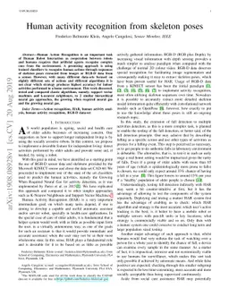 Human activity recognition from skeleton poses