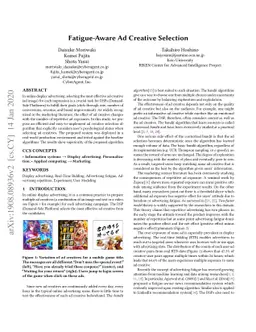 Fatigue-Aware Ad Creative Selection