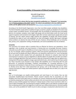 AI and Accessibility: A Discussion of Ethical Considerations