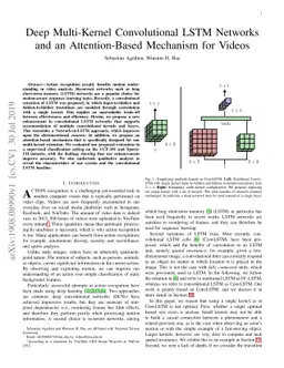 Deep Multi-Kernel Convolutional LSTM Networks and an Attention-Based
  Mechanism for Videos