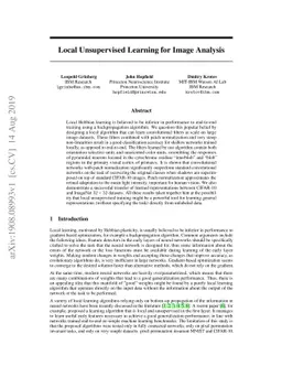 Local Unsupervised Learning for Image Analysis