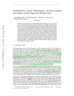 Conditional Flow Variational Autoencoders for Structured Sequence
  Prediction