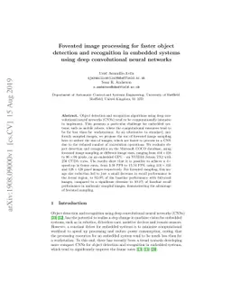 Foveated image processing for faster object detection and recognition in
  embedded systems using deep convolutional neural networks