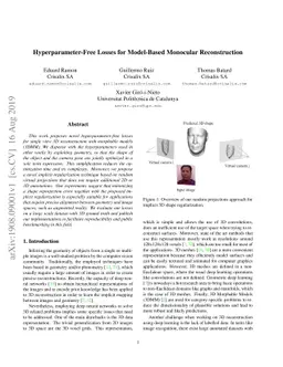 Hyperparameter-Free Losses for Model-Based Monocular Reconstruction