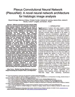 Plexus Convolutional Neural Network (PlexusNet): A novel neural network
  architecture for histologic image analysis