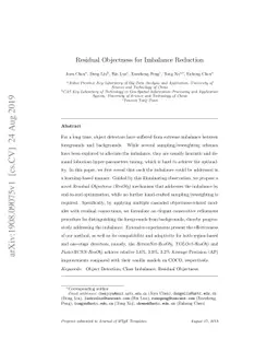 Residual Objectness for Imbalance Reduction