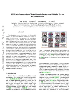 SBSGAN: Suppression of Inter-Domain Background Shift for Person
  Re-Identification