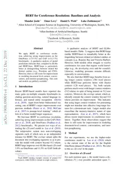 BERT for Coreference Resolution: Baselines and Analysis