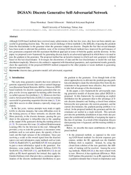 DGSAN: Discrete Generative Self-Adversarial Network