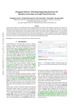 Propagate-Selector: Detecting Supporting Sentences for Question
  Answering via Graph Neural Networks