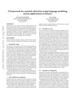 A framework for anomaly detection using language modeling, and its
  applications to finance