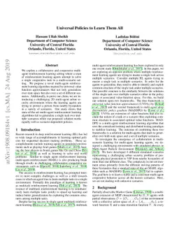 Universal Policies to Learn Them All