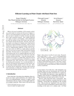 Efficient Learning on Point Clouds with Basis Point Sets