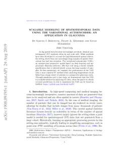 Scalable Modeling of Spatiotemporal Data using the Variational
  Autoencoder: an Application in Glaucoma