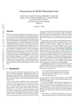 Demystifying the MLPerf Benchmark Suite