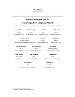 Release Strategies and the Social Impacts of Language Models