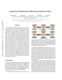 Dynamic Kernel Distillation for Efficient Pose Estimation in Videos