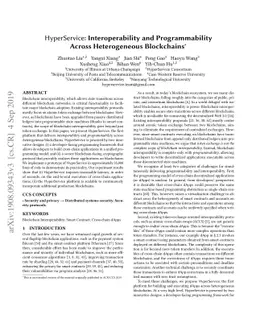 HyperService: Interoperability and Programmability Across Heterogeneous
  Blockchains