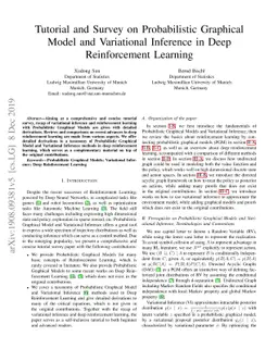 Tutorial and Survey on Probabilistic Graphical Model and Variational
  Inference in Deep Reinforcement Learning