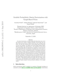 Scalable Probabilistic Matrix Factorization with Graph-Based Priors