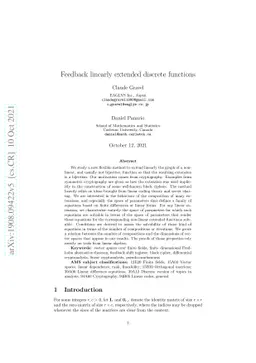 Feedback linearly extended discrete functions