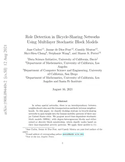 Role Detection in Bicycle-Sharing Networks Using Multilayer Stochastic
  Block Models