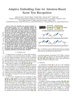Adaptive Embedding Gate for Attention-Based Scene Text Recognition