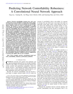 Predicting Network Controllability Robustness: A Convolutional Neural
  Network Approach