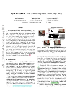 Object-Driven Multi-Layer Scene Decomposition From a Single Image