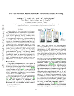 Non-local Recurrent Neural Memory for Supervised Sequence Modeling