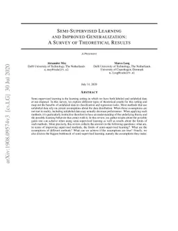 Improvability Through Semi-Supervised Learning: A Survey of Theoretical
  Results