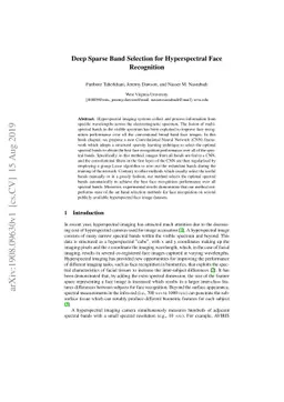 Deep Sparse Band Selection for Hyperspectral Face Recognition