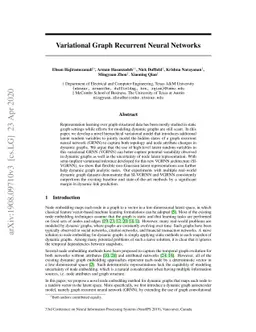 Variational Graph Recurrent Neural Networks
