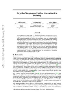 Bayesian Nonparametrics for Non-exhaustive Learning