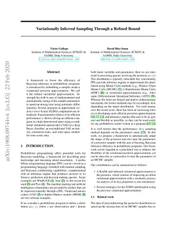 Variationally Inferred Sampling Through a Refined Bound for
  Probabilistic Programs