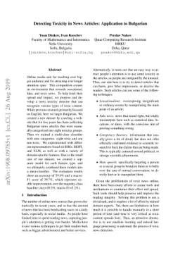 Detecting Toxicity in News Articles: Application to Bulgarian