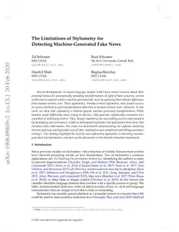 The Limitations of Stylometry for Detecting Machine-Generated Fake News