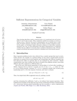 Sufficient Representations for Categorical Variables