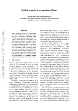 Multi-Granularity Representations of Dialog