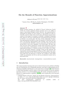 On the Bounds of Function Approximations