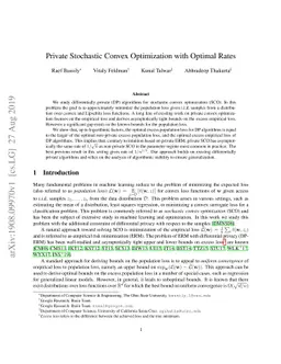 Private Stochastic Convex Optimization with Optimal Rates